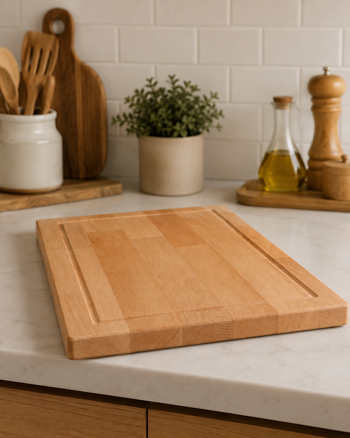 ayın ağacı kesme tahtası 30x40 cm, LFGB onaylı, doğal yağ ile işlenmiş – Koçak Wood